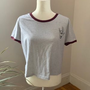 Rock n Roll long crop top